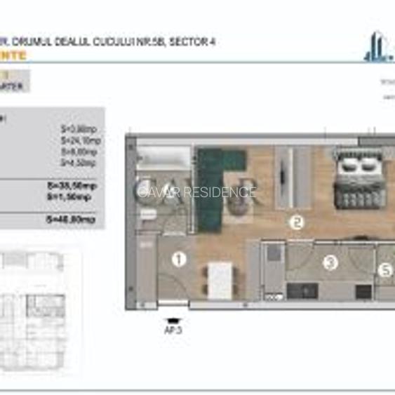 Garsoniera  Cavar Residence - 5
