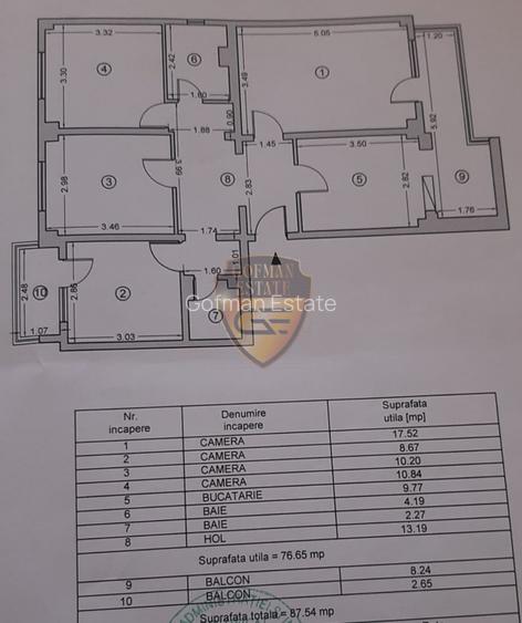 Apartament 4 Camere/ Decomandat / Zona Dacia / Confort 0, gaze, Aer Conditionat - 9