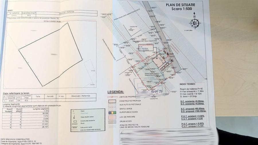 Teren intravilan 913 mp, zona Cristal – Pitesti | Deschidere 26m
