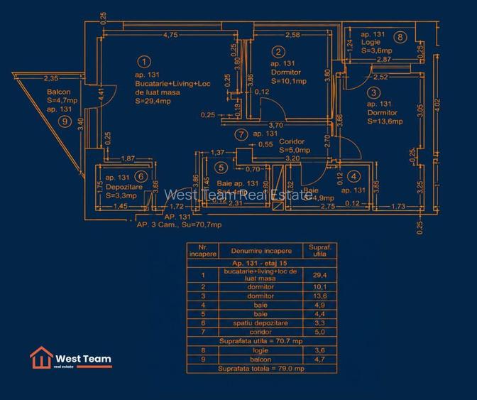Apartament cu vedere spectaculoasă, XCity Towers, comision 0% - 14