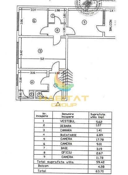 Apartament 3 camere mobilat- Secuilor - 8