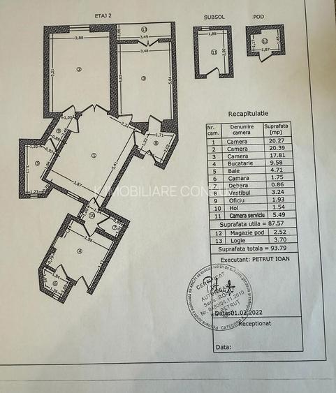Victoriei Romana apartaent 3 camere nemobilat de inchriat pentru birou - 8