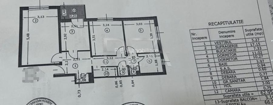 3 camere, et 1/8, proiect centrala-Ghencea, Str Garleni - 9