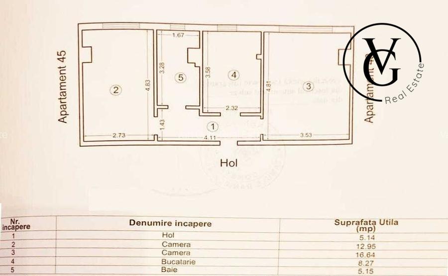 Apartament 2 Camere - Compozitorilor - Centrala Proprie - 9