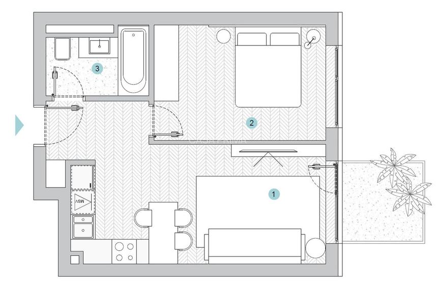 Apartament 2 camere BLOC NOU 2023 la 5 minute de Podu Ros !!! - 9