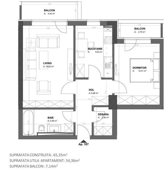 Exclusivitate -Apartament în bloc nou, Intrare Răcădău, cu priveliște spre Tâmpa - 21