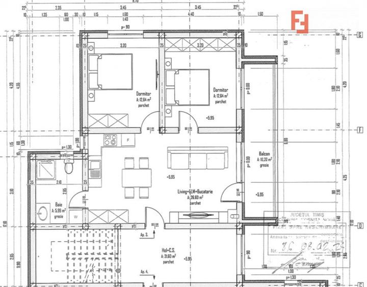 Apartament cu 3 camere, parter - 2 locuri de parcare, Mosnita - Noul Lidl - 3