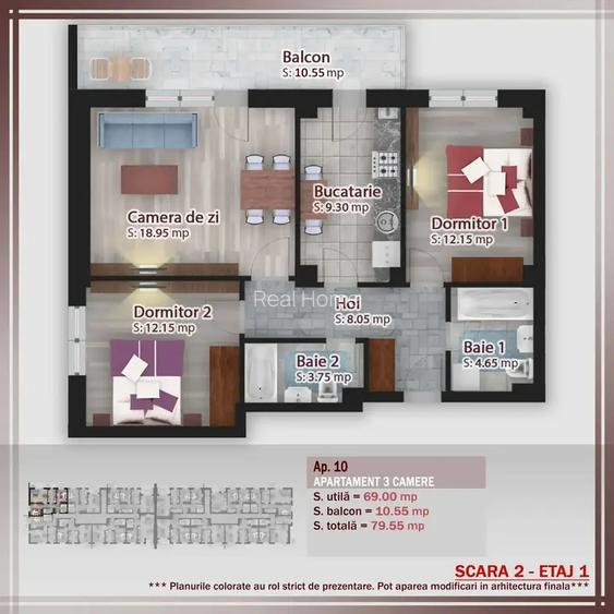 3 camere | STB | parcuri | metrou | 2026 | premium | decomadat - 2