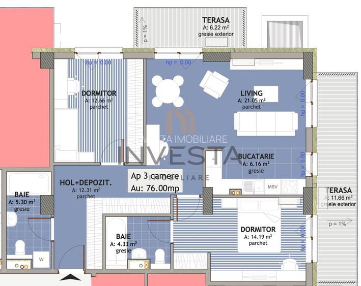 Apartament cu 3 camere in Iris - Ansamblu Exclusivist, imobil nZEB - 1