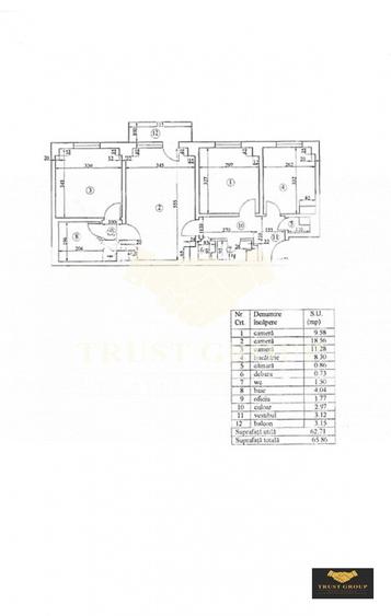 Apartament 3 camere Banu Manta - Clucerului | Imobil 1982 | Vedere spate - 25