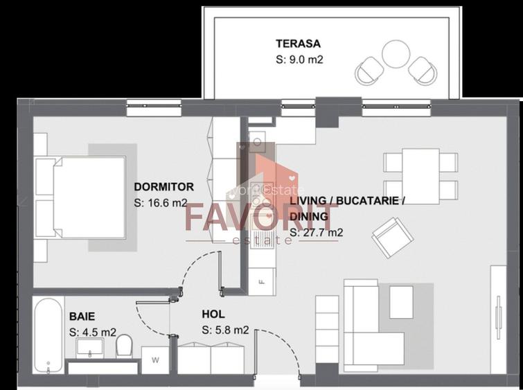 COMISION 0%.  Etaj 1. Disponibil imediat. Bloc nou in oras - 1