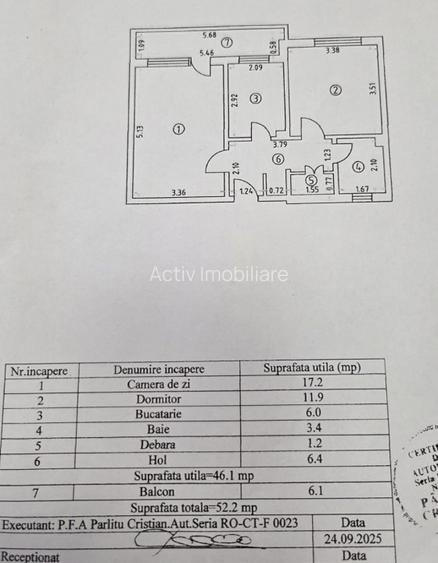 Tomis Nord–Tic Tac | 2 camere decomandate | confort 1 | etaj 1 | totul nou - 20
