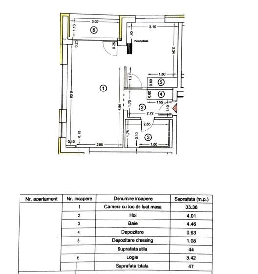 Studio in Kasper Coresi, vedere către aleea pietonală, loc de parcare si boxa - 1
