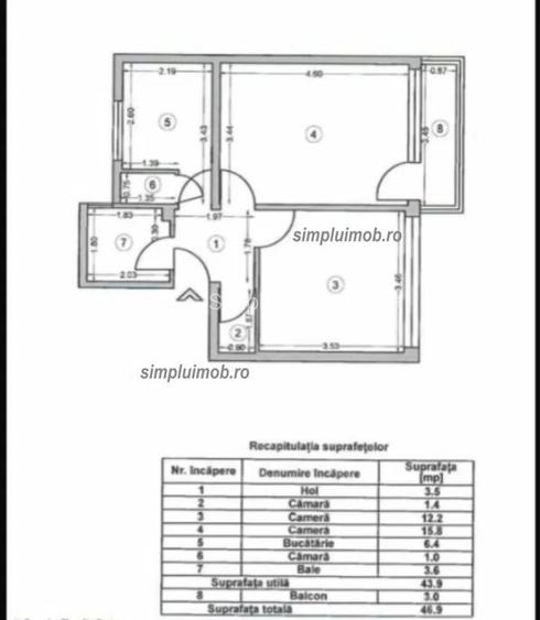 Mobilat renovat 2 camere Giurgiului - 1