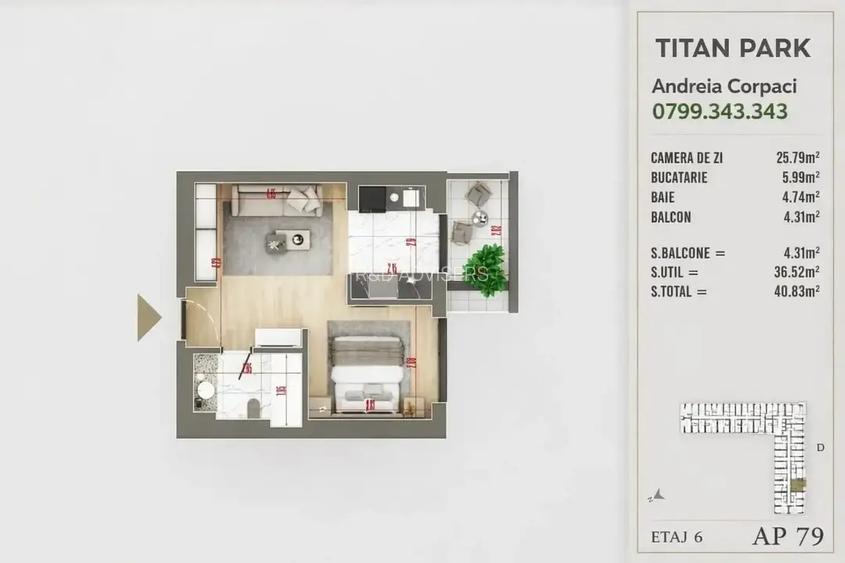 Apartament 2 camere studio Theodor Pallady predare decembrie 2026 - 3