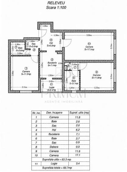 COMPLEXUL STUDENTESC | 3 CAM | ET.2 | 2 BAI | DECOMANDANT | CENTRALA | LIFT - 8