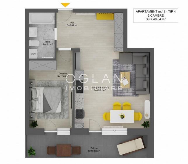 Apartament 2 camere nou, la cheie, Doamna Stanca 0% Comision