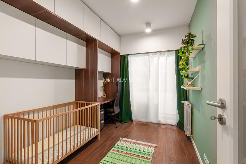 Ghica Plaza, 2 camere + birou, 2 bai, etaj 3/4,  parcare - 5