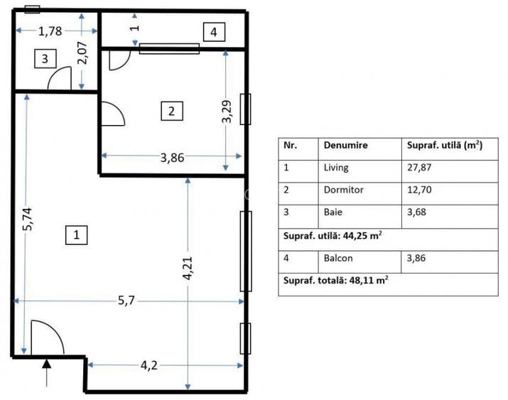 Apartament 2 camere | Prelungirea Ferentari - Str.Toporasi | bloc 2013 - 14
