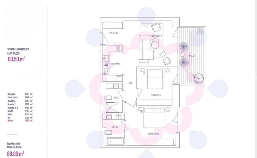 Apartament 3 camere | NOU | complex One Verdi Park - 3