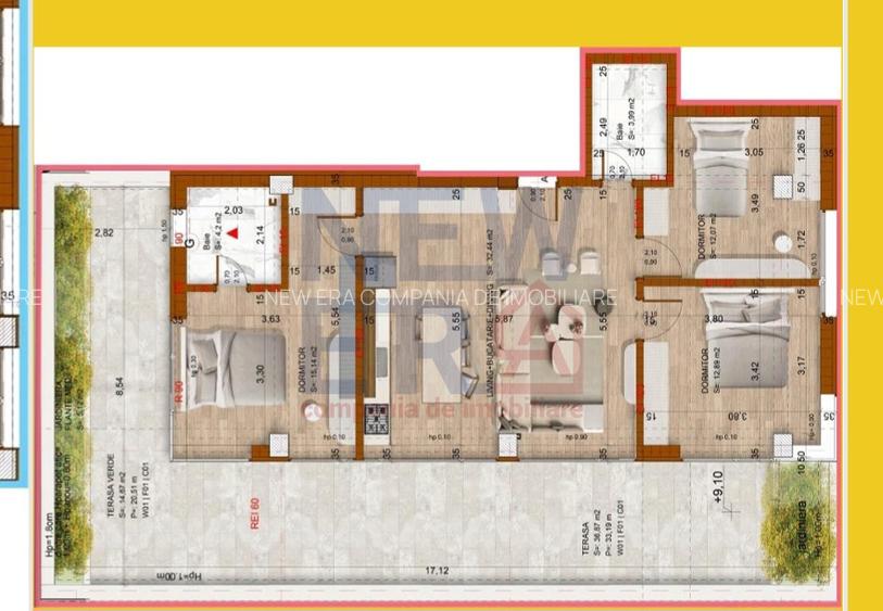 Apartament 4 camere cu terasa 50 mp, bloc boutique in zona Domenii - 15