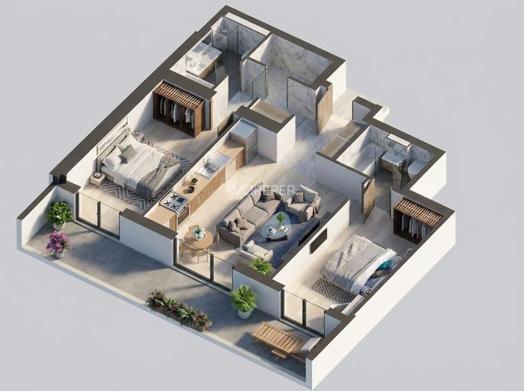 APARTAMENT 3 CAMERE IN COMPLEX CU PREMIU DE ARHITECTURA, PARC PRIVAT, LAC - 5