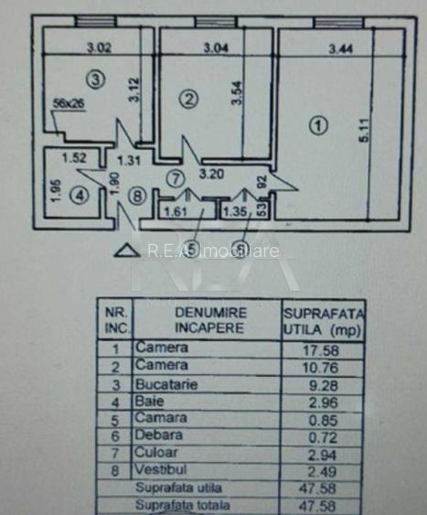 2 camere, Theodor Pallady, decomandat, et. 4, inst. schimb., metrou - 7