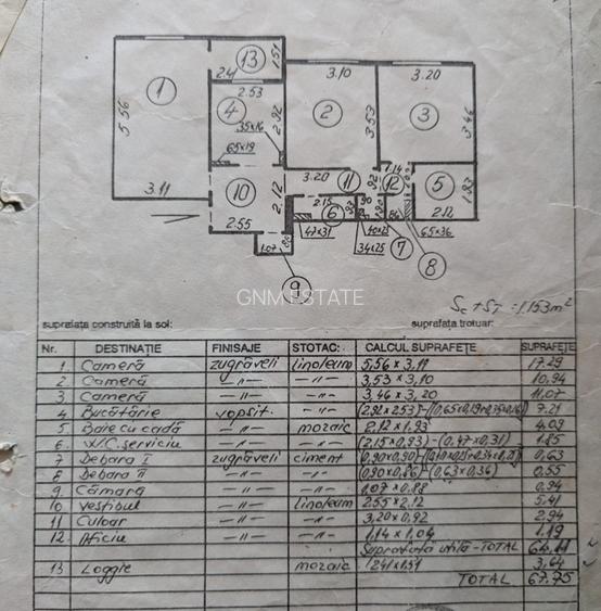 3 Camere Bloc Reabilitat Zona Ghencea - 13