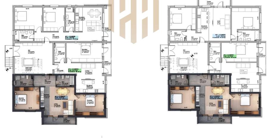 Apartament premium  3 camere,Victoriei ,zona Mărul de Aur  - 22