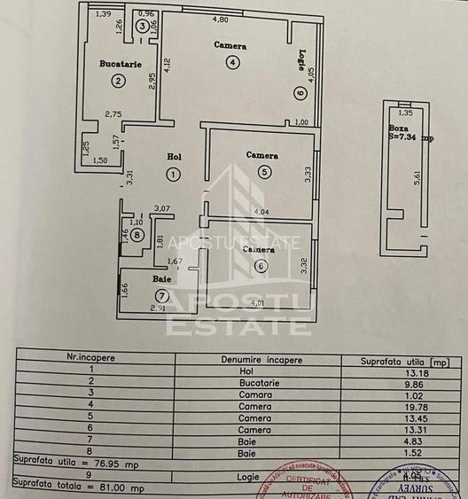 Apartament 3 camere,decomandat,centrala proprie,zona Tipografilor - 18
