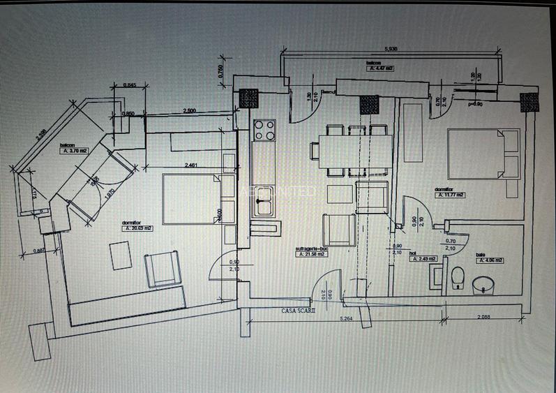 Mircea Voda/ Splaiul Unirii ap 2 camere 69mp - 1