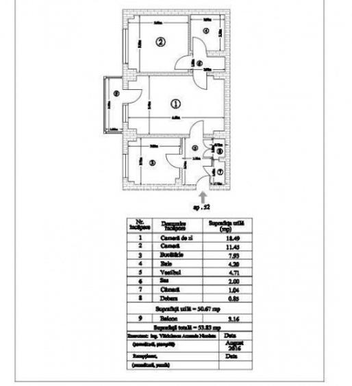 2 camere | etaj 3 | bloc an 1980 | 850 m Metrou Gorjului - 11