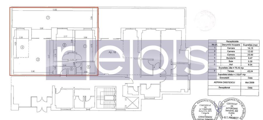 VANZARE 3 CAMERE | PARTER + TERASA | IDEAL BIROURI/INVESTITIE | PIATA VICTORIEI - 1