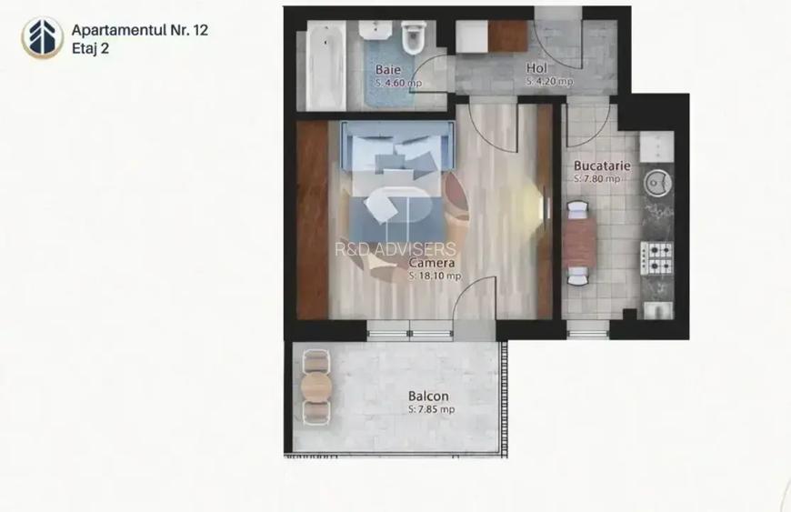 Garsoniera 42,55mp cu balcon | Lux | Metroul Bucur Obor I COMISION 0 % - 6