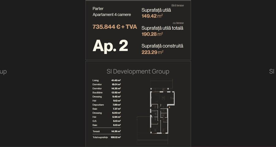 4 Camere cu Curte | 3 Bai | Dressing | Proiect Premium Iancu Nicolae - 2