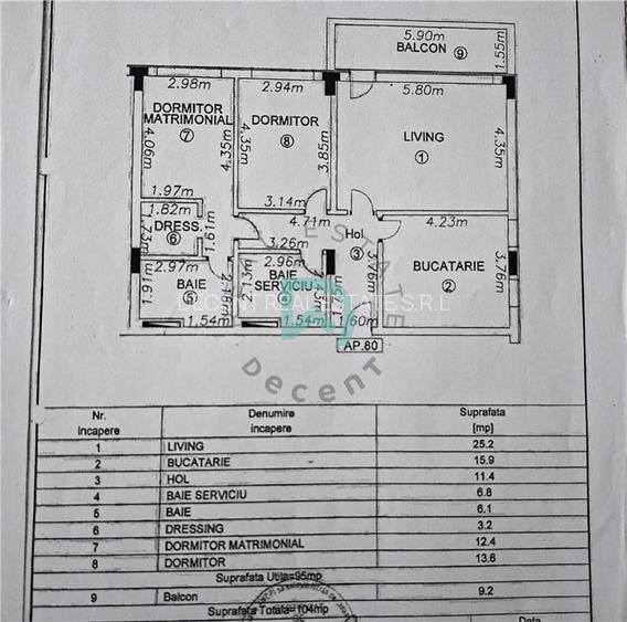 Apartament 3 camere Tractorul, 104mp.,  Brasov - 8