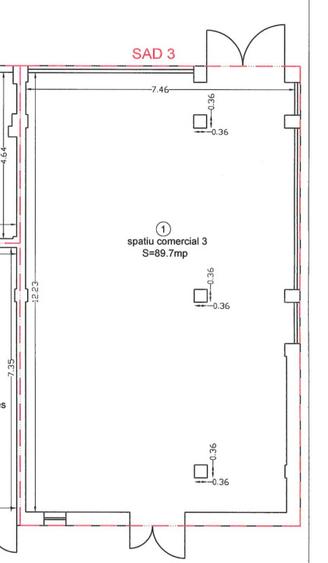 Spatiu comercial, 89.70 mp, parter, zona Sanandrei