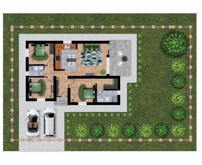 Casă cu finisaje premium la cheie | Dârza | 4 camere | Gazon | Terasă - 11