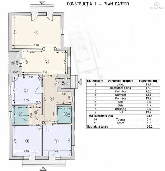 Casa parter 4 camere 109mp | 0 comision | mobilat utilat | Tunari str Ceair - 7