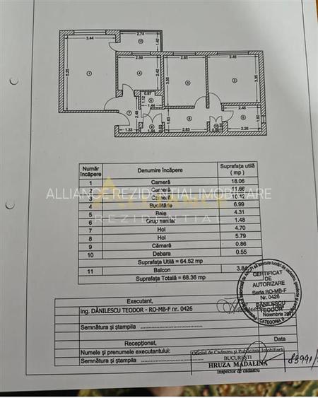 3 CAMERE DECOMANDAT ETAJ 1 – 450M METROU APARATORII PATRIEI – GAZ + PARCARE ADP - 16