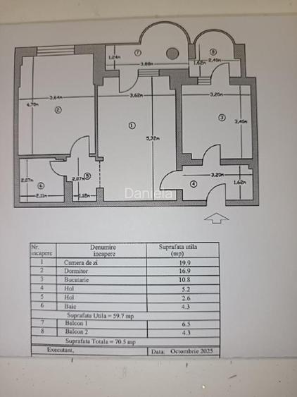 Vând/schimb ap. 2 cam., Bd. Fratii Golesti, Pitesti, et.4/8, an 1993, 71 mp - 12