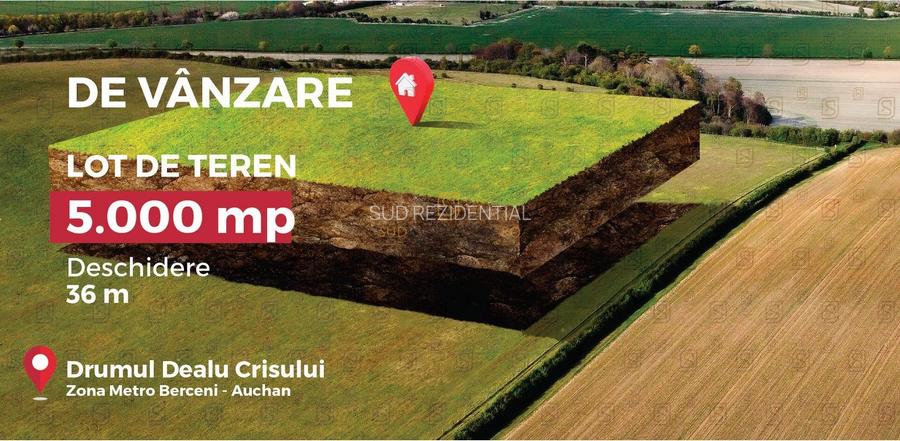 Teren 5000 mp, zona Auchan Berceni, potential imobiliar crescut - 5