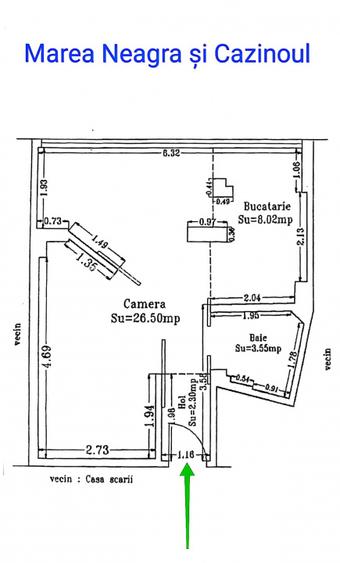 Inchiriere Studio vedere la mare Cazino Piata Ovidiu  - 5