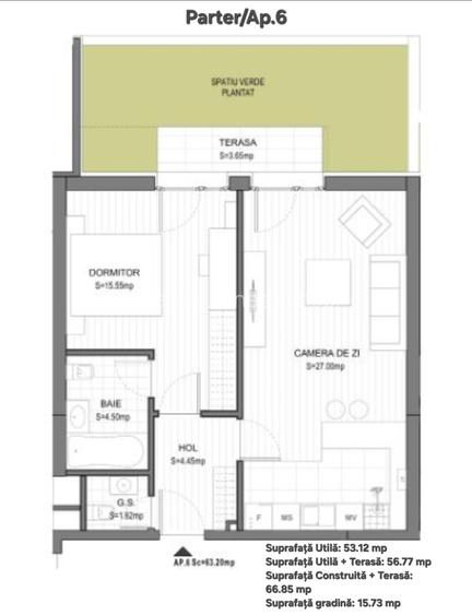 Apartament 2 camere decomandat 72mp Baneas Jandarmeriei - 1