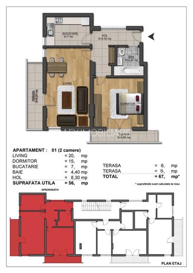 De vanzare apartament 2 camere, strada Safirului Bragadiru - 8