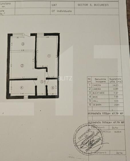 Apartament in vila, 47 mp, curte proprie de 37 mp - Cartier 23 August, Sector 3  - 16