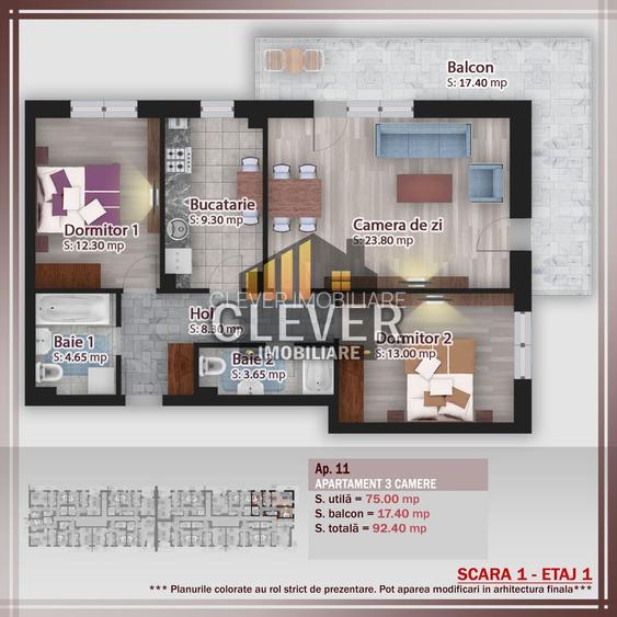 Apartament 3 camere decomandat Theodor Pallady Comision 0% - 1