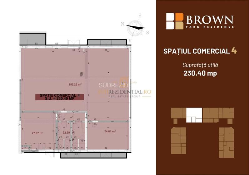 Spatiu Comercial la inchiriere, 230.40 mp, zona Parc Tudor Arghezi - 1