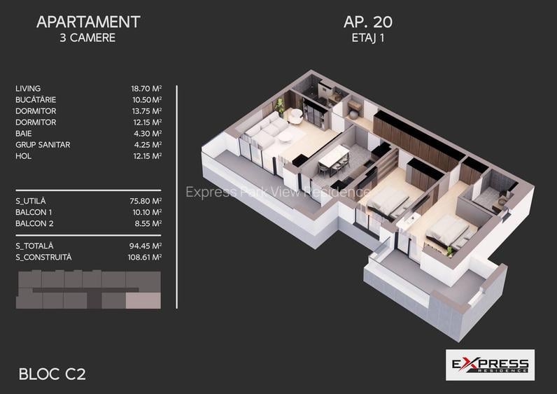 Apartament spatios cu 3 camere, situat langa Parcul Tudor Arghezi, Metalurgiei - 1