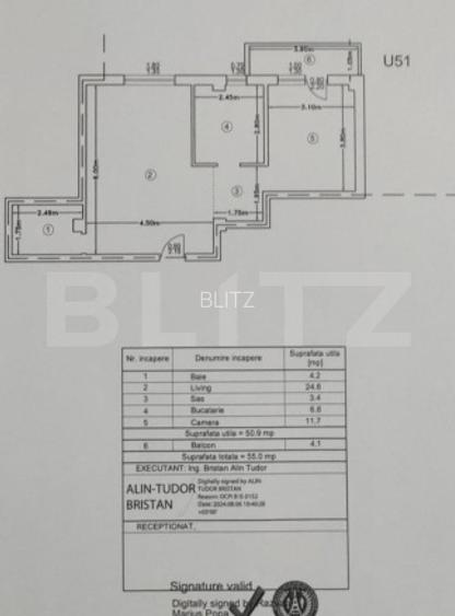 Apartament 2 camere, 50.90 mp, zona Visani - 9
